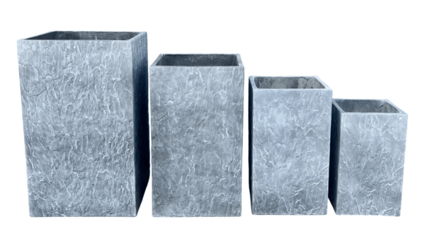 AP8564-GY TALL CUBE PLANTER